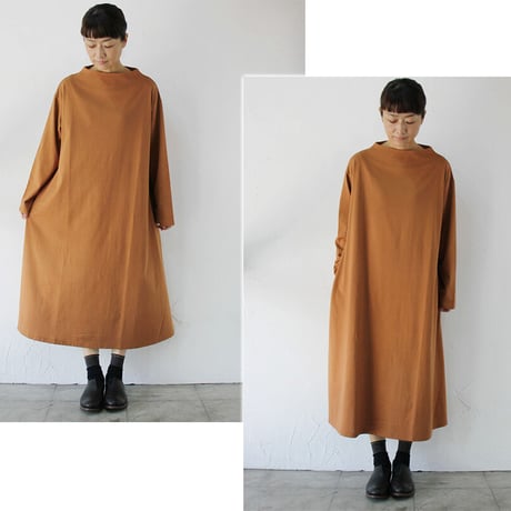 amne アンヌ　Jersey bottle dress #natural,umber,chocolate 【送料無料】