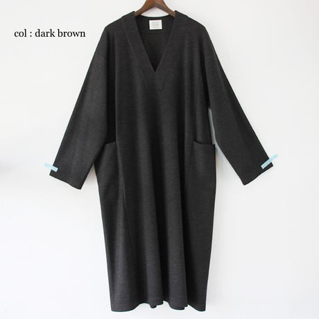 atelier naruse アトリエナルセ　wool jersey one-piece　ウールジャージーワンピース　【送料無料】