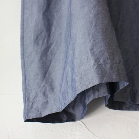 **再入荷**LinenYa リネンヤ　テンセルリネンスタンドカラーワンピース　#シャンブレー