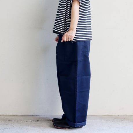 **2025秋冬分到着** homspun ホームスパン　高密度ウエポン紐付ギャザーパンツ