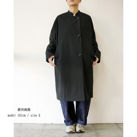 TRAVAIL MANUEL トラバイユマニュアル　スプリットツイルマオコート　#ブラック　【送料無料】