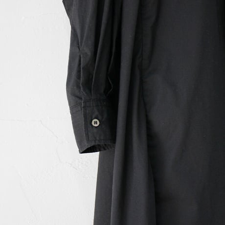 **再入荷** sasanqua by trees サザンカバイツリーズ　プルオーバーライクシャツワンピース　#ブラック、カーキ　【送料無料】
