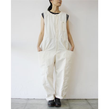 sasanqua by trees サザンカバイツリーズ　Hide seam work all ハイドシームワークオール　#IVORY,BEIGE