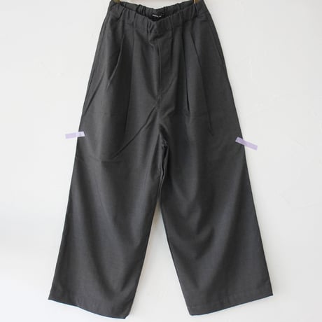 TRAVAIL MANUEL トラバイユマニュアル　ドライウェザー2タックワイドパンツ　#チャコール、ブラック