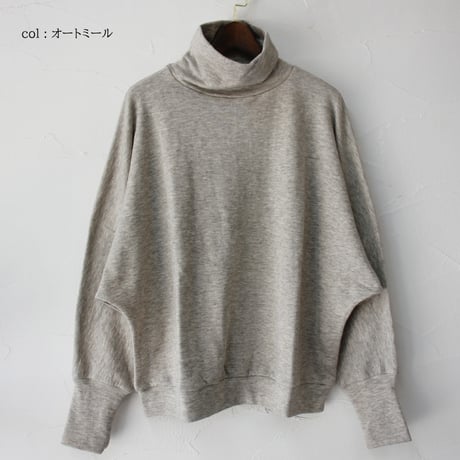 **再入荷** LinenYa リネンヤ　ヤク混ハイネックプルオーバー　#チャコール、グレー、オートミール