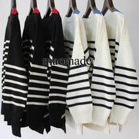 maomade マオメイド　やわらかコットン配色肩ガセットプルオーバー