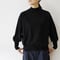**またまたまた再入荷** LinenYa リネンヤ　as it is.　コットンモックネック長袖ニット　#ブラック、ネイビー　【送料無料】
