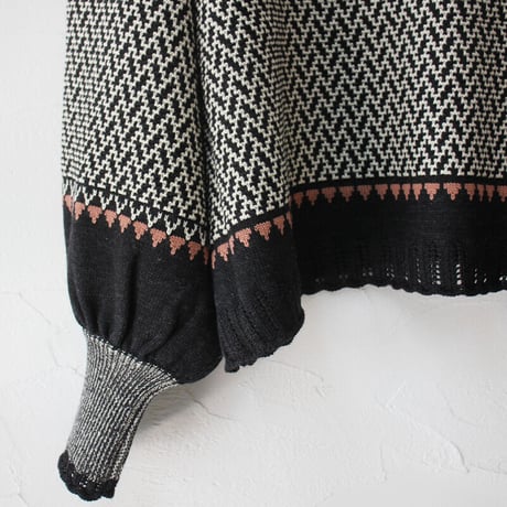 ASEEDONCLOUD アシードンクラウド　Kigansai Knit Blouse #black 【送料無料】