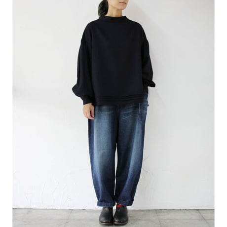ASEEDONCLOUD　アシードンクラウド　pajamas wool Hyouryushi smock blouse #Navy 【送料無料】