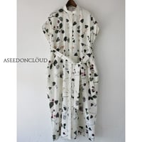 ASEEDONCLOUD アシードンクラウド　Tree worship print Holy island dress #off white 【送料無料】