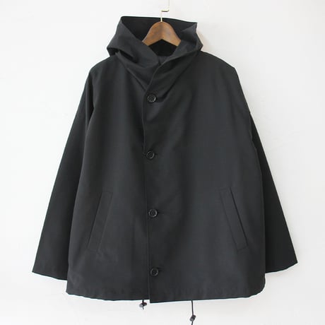 **S u K i M a -スキマ-別注** TRAVAIL MANUEL トラバイユマニュアル　ライトグログラン60/40クロスボタンパーカー　#ブラック　【送料無料】