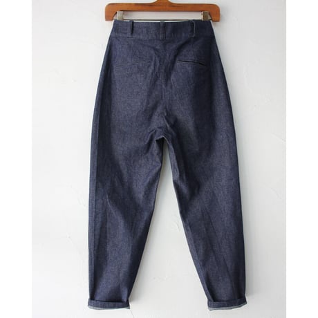 atelier naruse アトリエナルセ　コットンデニムペックトップパンツ cotton denim peck top pants　#indigo
