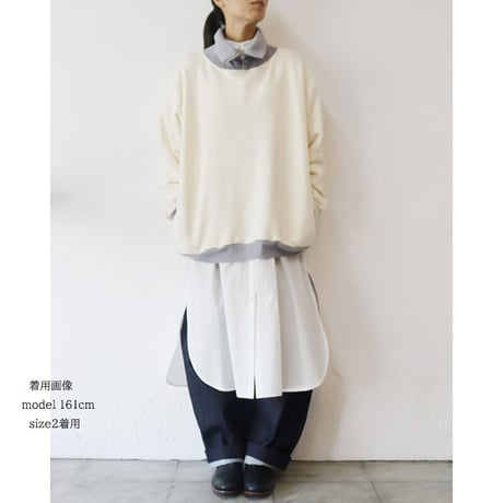 amne アンヌ　FRENCH TERRY zip turtle　フレンチテリージップタートル　#natural