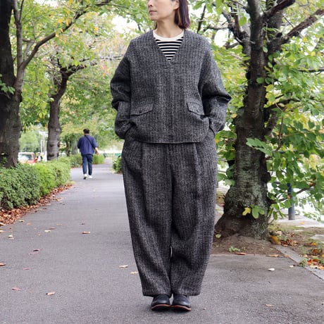 atelier naruse アトリエナルセ　シェットランドウールリネンスモック　shetland wool linen smock　【送料無料】