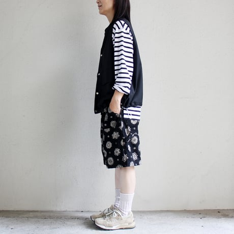 **SALE** amne アンヌ　GABARDINE useful vest　#ブラック、ベージュ 【送料無料】