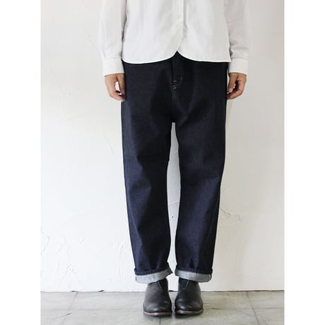 TRAVAIL MANUEL トラバイユマニュアル　セルビッチデニム5P パンツ　♯インディゴ、ホワイト、ライトグレー　【送料無料】