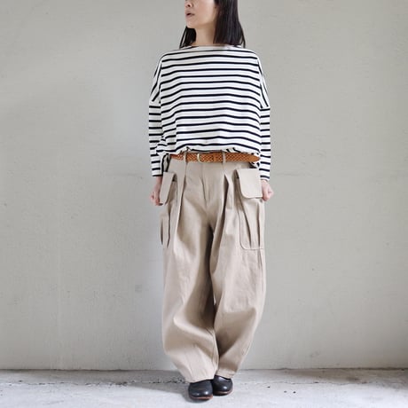 ASEEDONCLOUD アシードンクラウド　P.E DENIM trousers #sand beige　【送料無料】