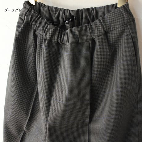 TRAVAIL MANUEL トラバイユマニュアル　T/Rツイルチェック裏起毛１タックスラックス
