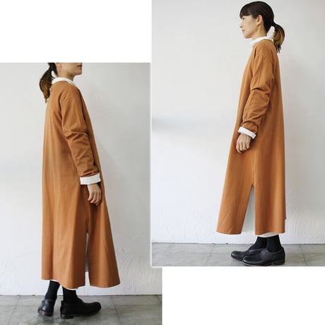 amne アンヌ　Jersey bottle dress #natural,umber,chocolate 【送料無料】