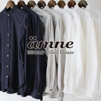 **再入荷** amne アンヌ　BROAD frilled blouse ブロードフリルブラウス【送料無料】