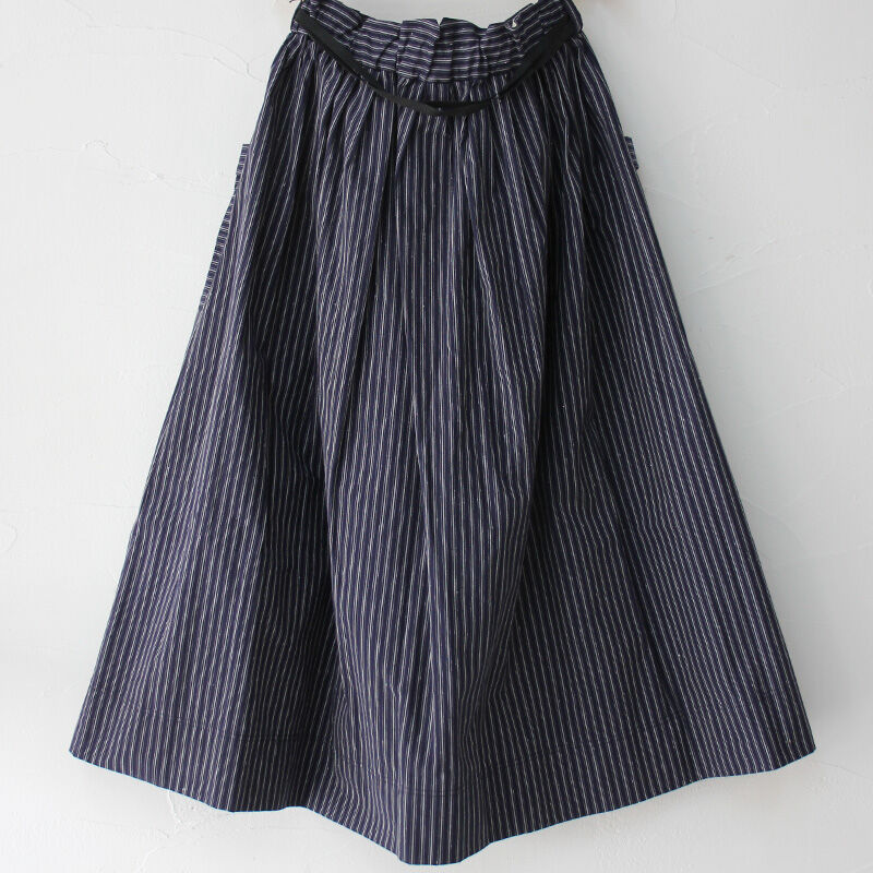MAGALI マガリ ストライプロングスカート #ホワイト、ネイビー