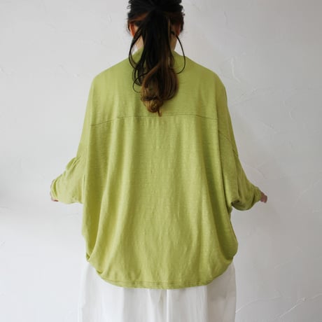 **またまた再入荷** TRAVAIL MANUEL トラバイユマニュアル　リネン天竺ボレロカーディガン　#ブラック、杢グレー、レッド、イエロー　【送料無料】