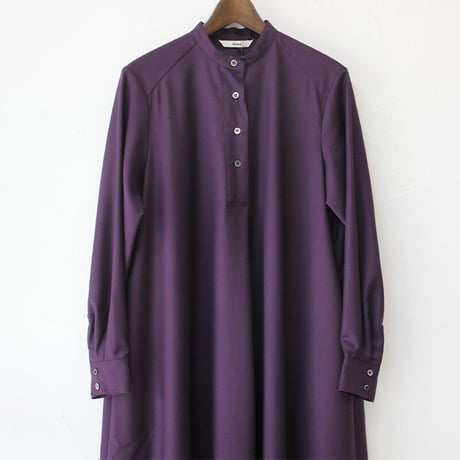 amne アンヌ　GABARDINE cone dress ギャバジンコーンドレス　＃グレープ、チャコール