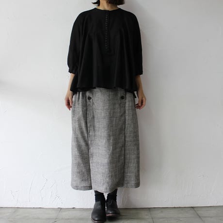 ASEEDONCLOUD アシードンクラウド　cloudcheck working skirt #black　【送料無料