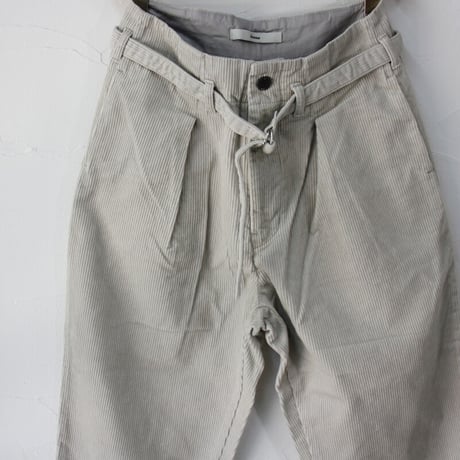 amne アンヌ　CORDUROY belterd bonito #Ivory 【送料無料】