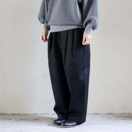 **またまた再入荷** TRAVAIL MANUEL トラバイユマニュアル　コンパクトチノストレッチバームパンツ　#杢グレー、ブラック