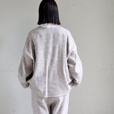 atelier naruse アトリエナルセ　シェットランドウールリネンスモック　shetland wool linen smock　【送料無料】