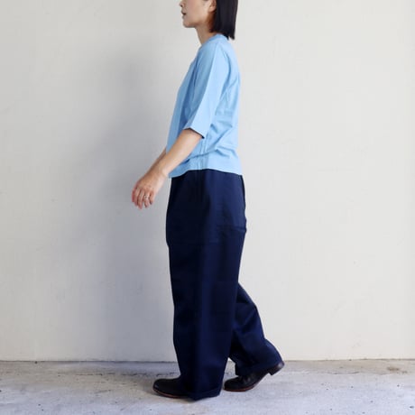 **2025秋冬分到着** homspun ホームスパン　高密度ウエポン紐付ギャザーパンツ