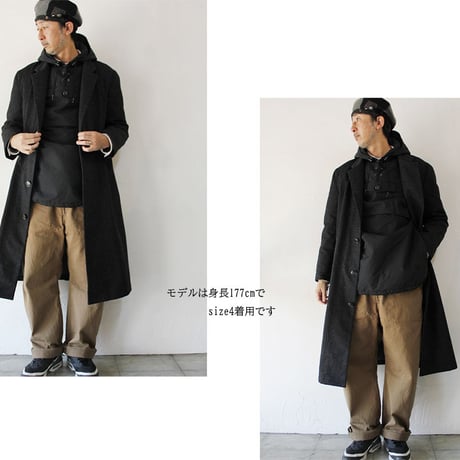 **SuKiMa別注**LASSO ラッソ　Wanderer Mantel コート　#ブラック　【送料無料】