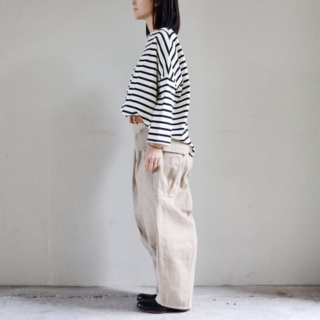 ASEEDONCLOUD アシードンクラウド　P.E DENIM trousers #sand beige　【送料無料】