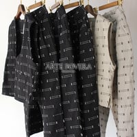 ARTE POVERA アルテポーヴェラ　インドジャガード2タックイージーパンツ　#サンドベージュ、ブラック
