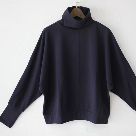 **またまた再入荷** LinenYa リネンヤ　コットンハイネックプルオーバー　#ネイビー、ブラック　【送料無料】