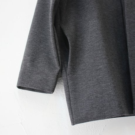 TRAVAIL MANUEL トラバイユマニュアル　ミラノリブカーデジャケット　#チャコールグレー、ブラック