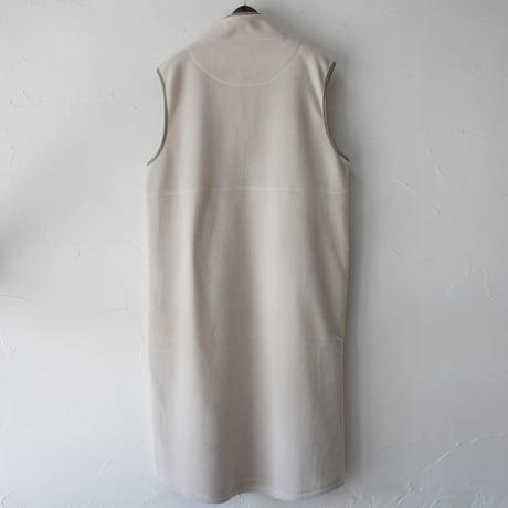 **MORE SALE** KHA:KI カーキ SIDE ZIP FLEECE DRESS フリースジャンパースカート #エクリュ、ブラウン