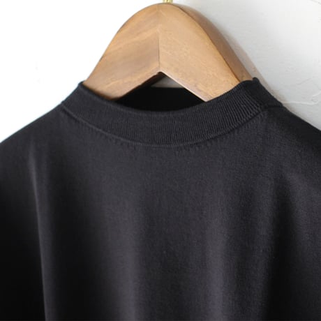 **またまた再々入荷** Linenya リネンヤ as it is.　コットンフレアースリーブニット　#ネイビー、ブラック、ライトブルー