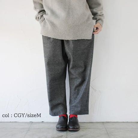 **サイズ欠け分再入荷**TRAVAIL MANUEL トラバイユマニュアル　杢グレンチェックポーラパンツ　#MGY,CGY,NVY