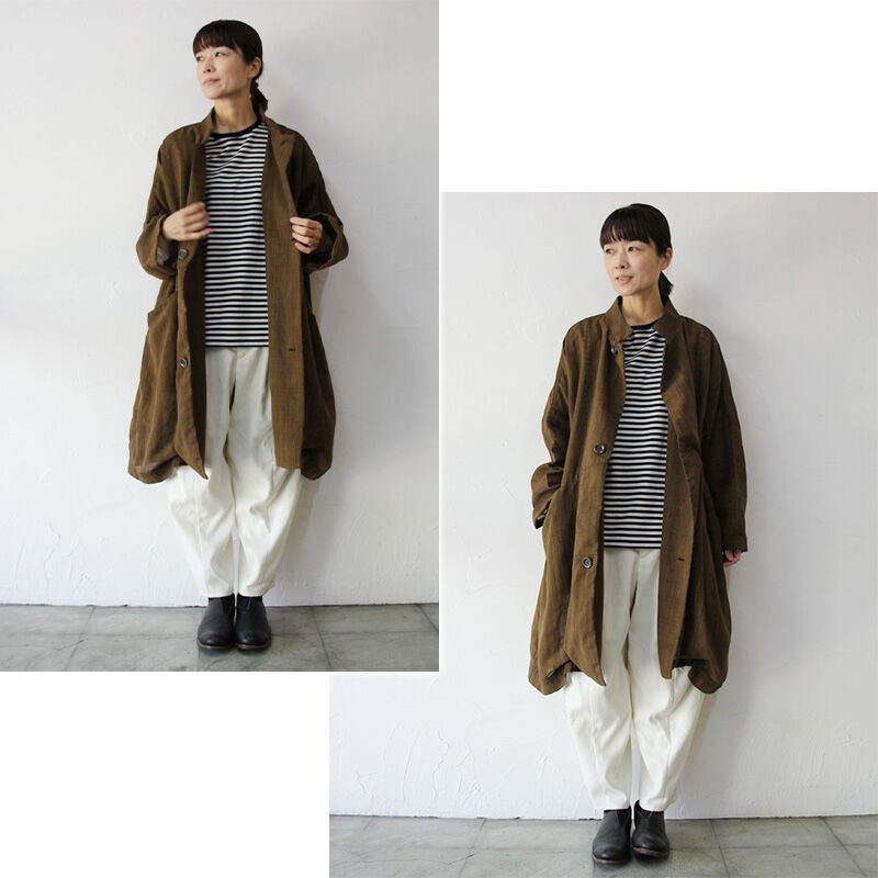 FUNSET OF ART ファンセットオブアート 泥渋シャンブレーTAISHOコート
