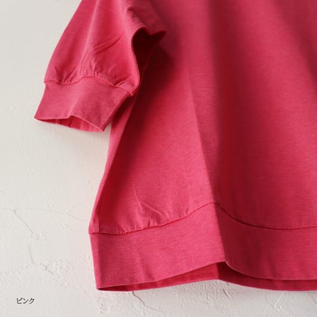 **またまたまた再入荷** Linenya リネンヤ　クルーネック5分袖Tシャツ　【送料無料】