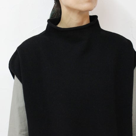maomade マオメイド　エアーヤーンモックネックベスト　#ブラウン、レッド、ネイビー、ブラック
