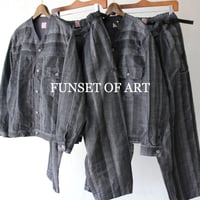 FUNSET OF ART ファンセットオブアート　シャドーデニムGブルゾン　#black