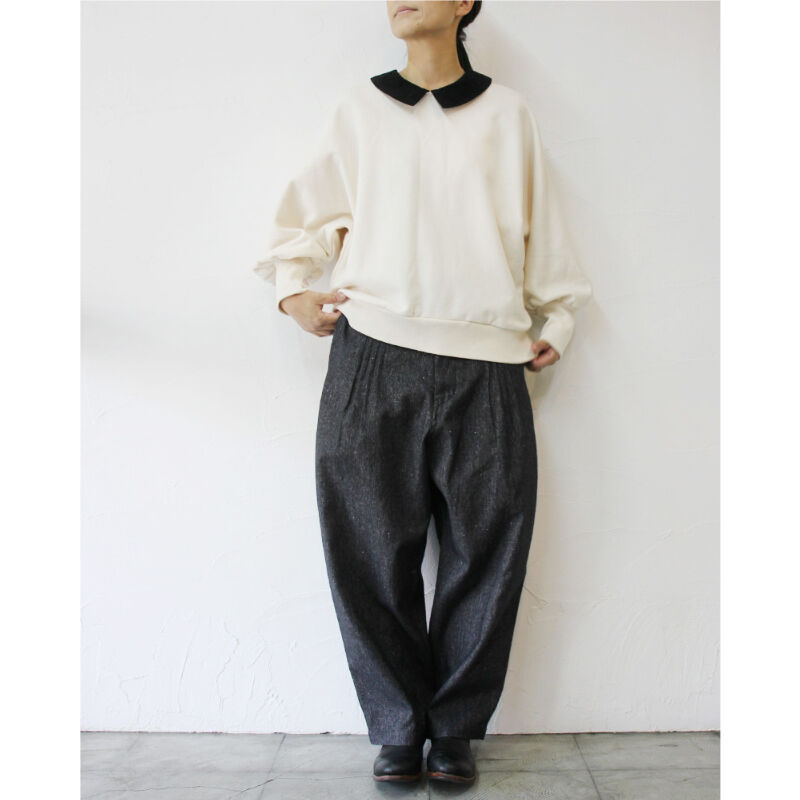 MAGALI マガリ コットンシルケットスウェットプルオーバー MAGALI マガリ コットンシルケットスウェットプルオーバー