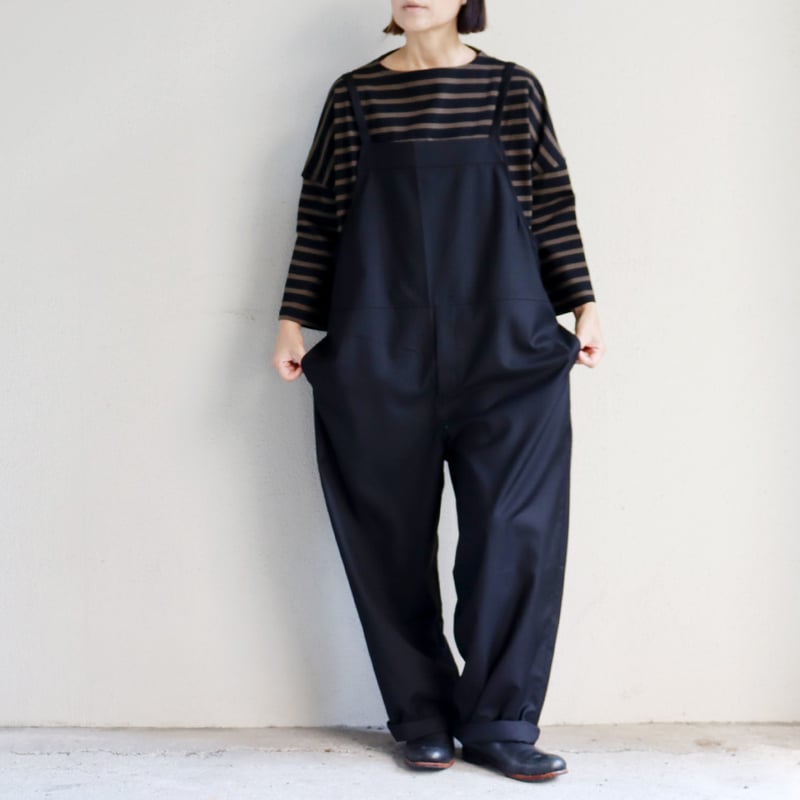 maomade マオメイド T/Rサロペット #カーキブラウン、ブラック