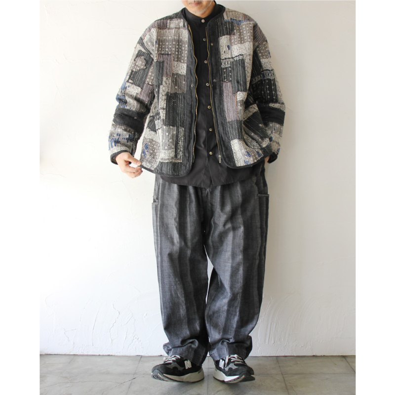 funset of art ブラック　バンダナ　BORO カバーベスト　cof SuKiMa別注** FUNSET OF ART ファンセットオブアート COFバンダナB