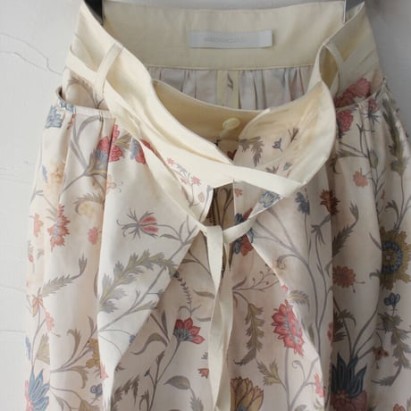ASEEDONCLOUD アシードンクラウド　Antique flower print Memento culottes #ナチュラル　【送料無料】