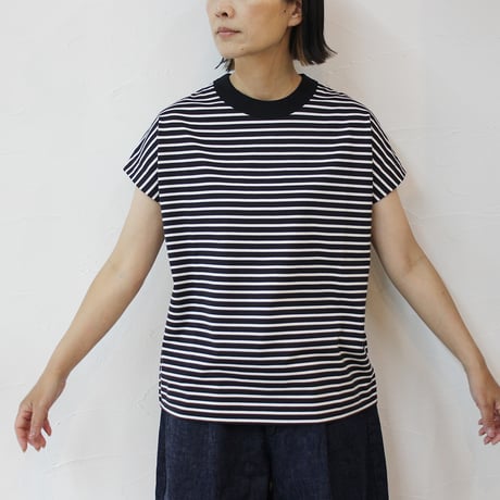 TRAVAIL MANUEL トラバイユマニュアル　ミディボーダーフレンチTシャツ