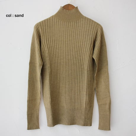 SUSURI ススリ　ポエータハイネックセーター　#black . dark navy . sand . off white  【送料無料】